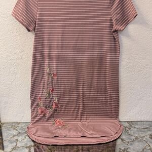 Polly & Esther Pink Striped Mini Dress
